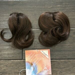Set Of 2 Synthetic Hair Claw Volumizing Accessory Toni Twin Sassy Medium Brown